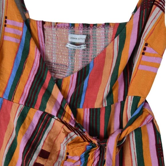Urban Outfitters Flashing Light Multi Color Wrap Dress Size Small - Picture 4 of 9